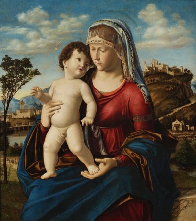 Madonna and Child in a Landscape by Cima da Conegliano